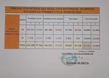 Urgent: les statistiques du brevet d&rsquo;études Élémentaire et le CEE en fin connues